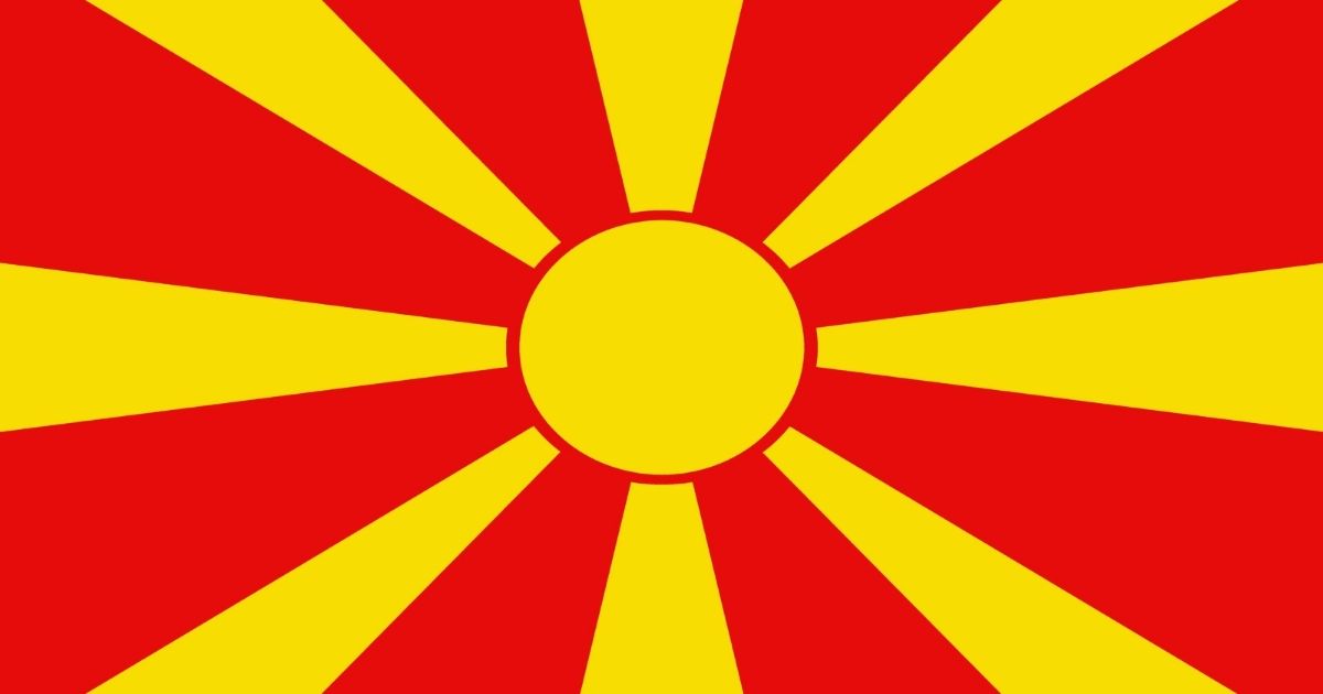 North Macedonian national flag.