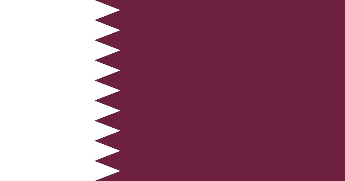 Qatari national flag.