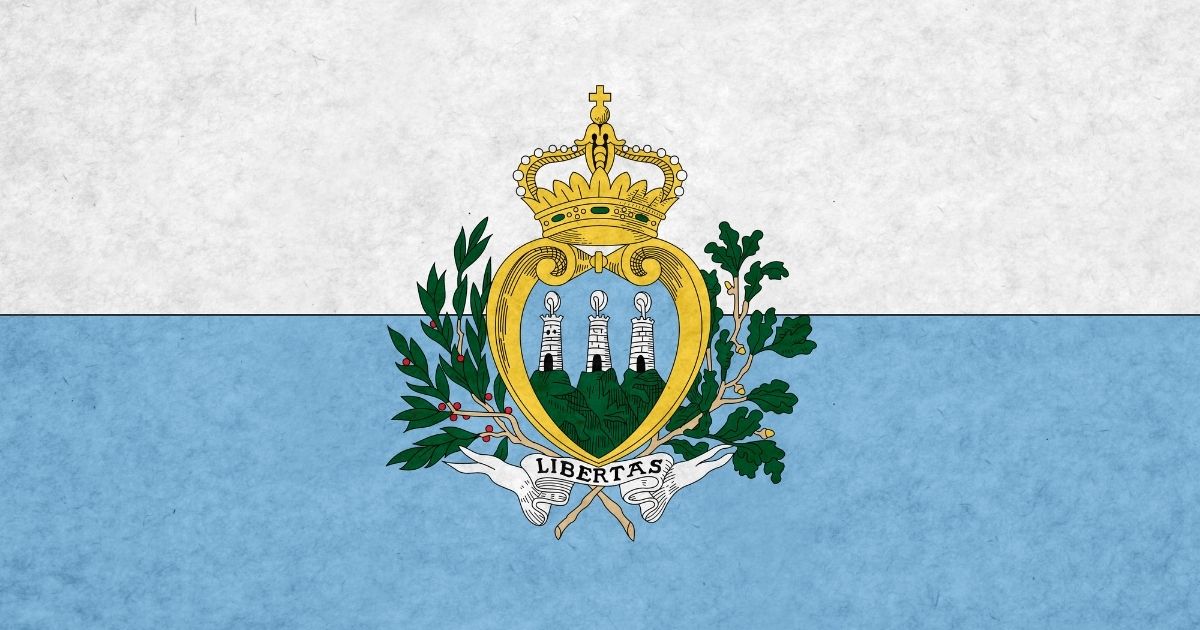 San Marino's national flag.