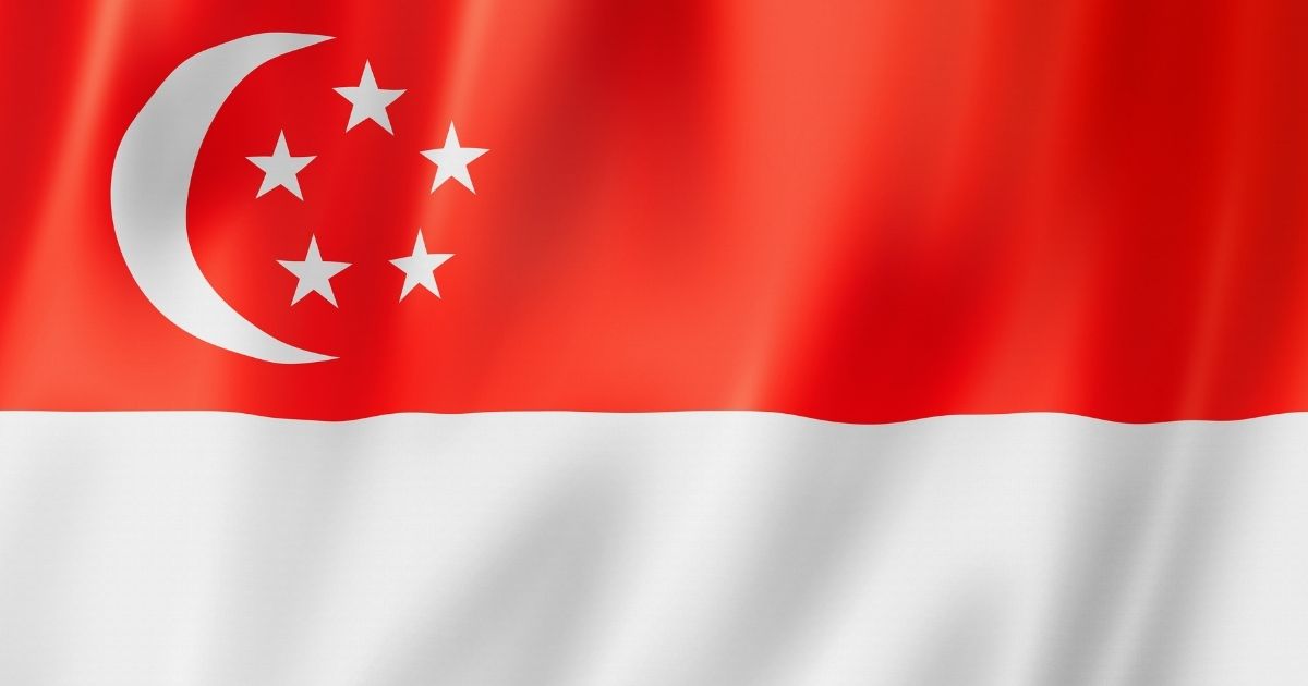 Singapore national flag.