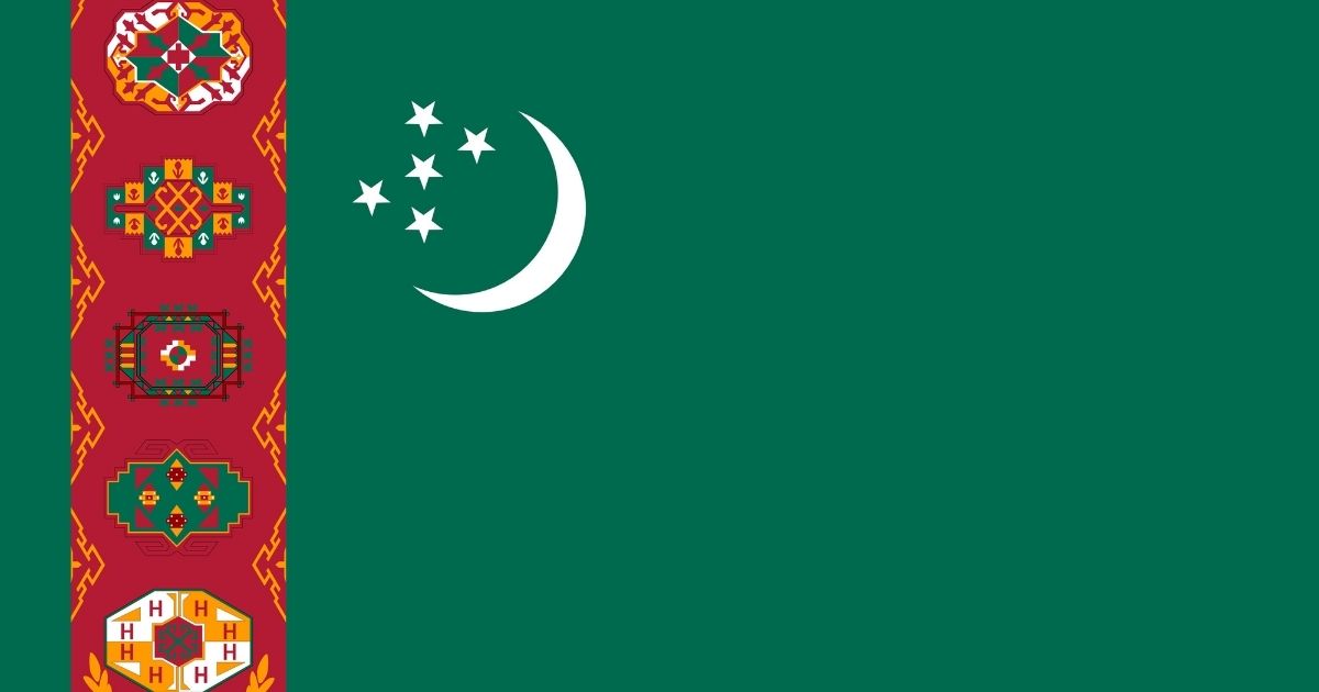 Turkmen national flag.